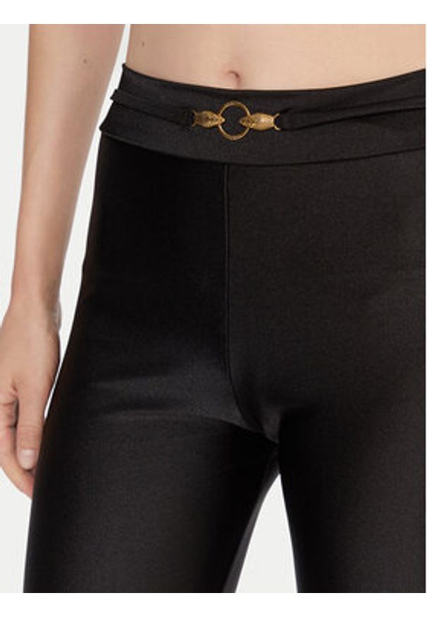 Just Cavalli Legginsy 79PAC1C1 J0108 Czarny Flare Fit. Kolor: czarny. Materiał: bawełna