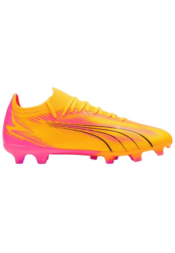 Puma - Męskie Buty Piłkarskie Ultra Match FG/AG. Kolor: różowy, pomarańczowy, wielokolorowy. Sport: piłka nożna