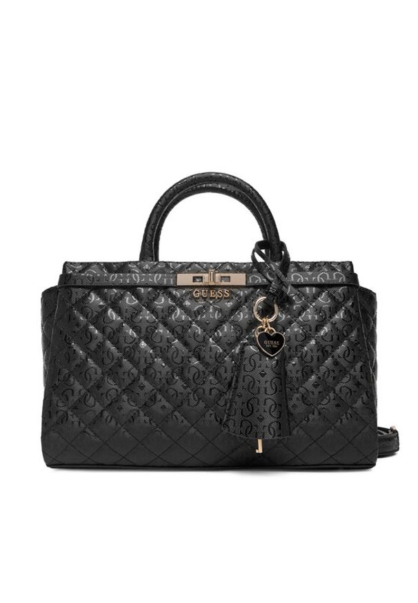 Guess Torebka Idra HWGG81 57060 Czarny. Kolor: czarny. Materiał: skórzane