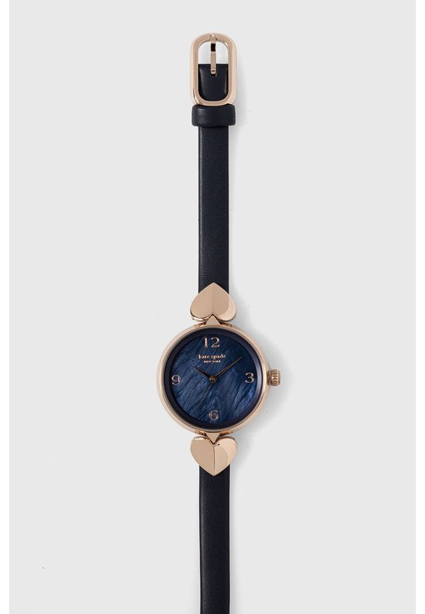 Kate Spade - Zegarek. Kolor: niebieski. Materiał: skóra, materiał