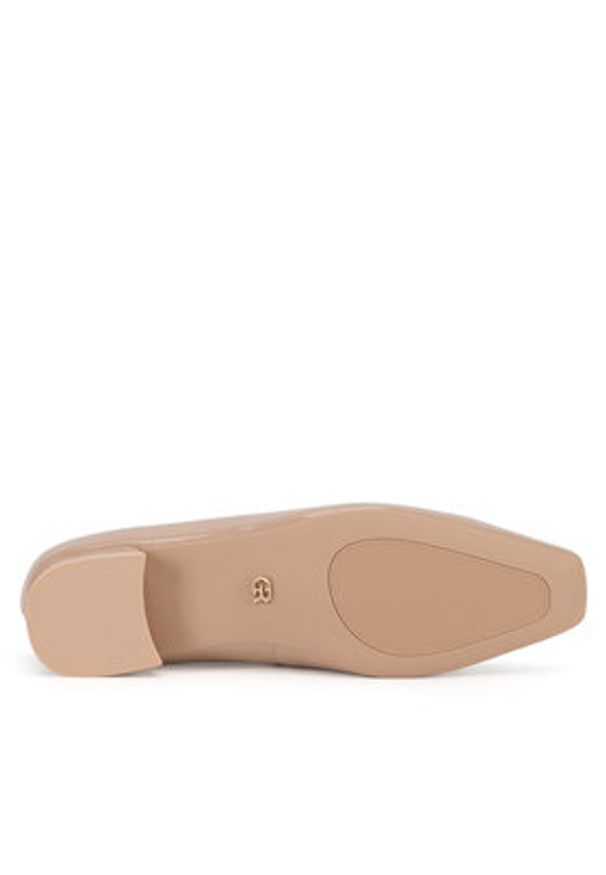 Gino Rossi Baleriny EMILI-SLT2350 Beżowy. Kolor: beżowy. Materiał: skóra, lakier