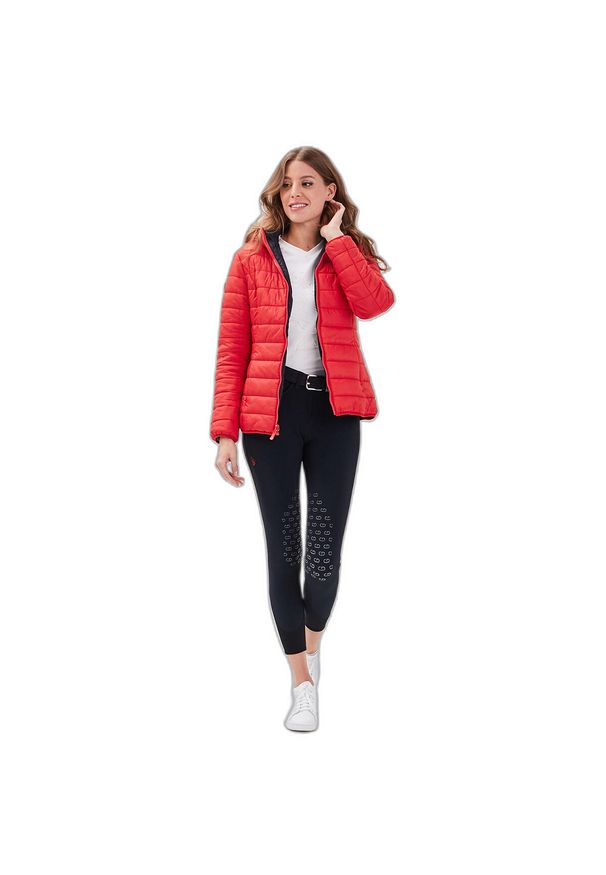GAZE - Damska kurtka puchowa Gaze Jumenta. Kolor: czerwony. Materiał: puch. Styl: elegancki
