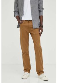 Levi's® - Levi's jeansy 513 SLIM STRAIGHT męskie kolor brązowy. Okazja: na spotkanie biznesowe. Kolor: brązowy. Styl: biznesowy #1