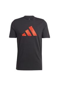 Adidas - AEROREADY Tennis Roland Garros Graphic Tee. Kolor: czarny. Sport: tenis