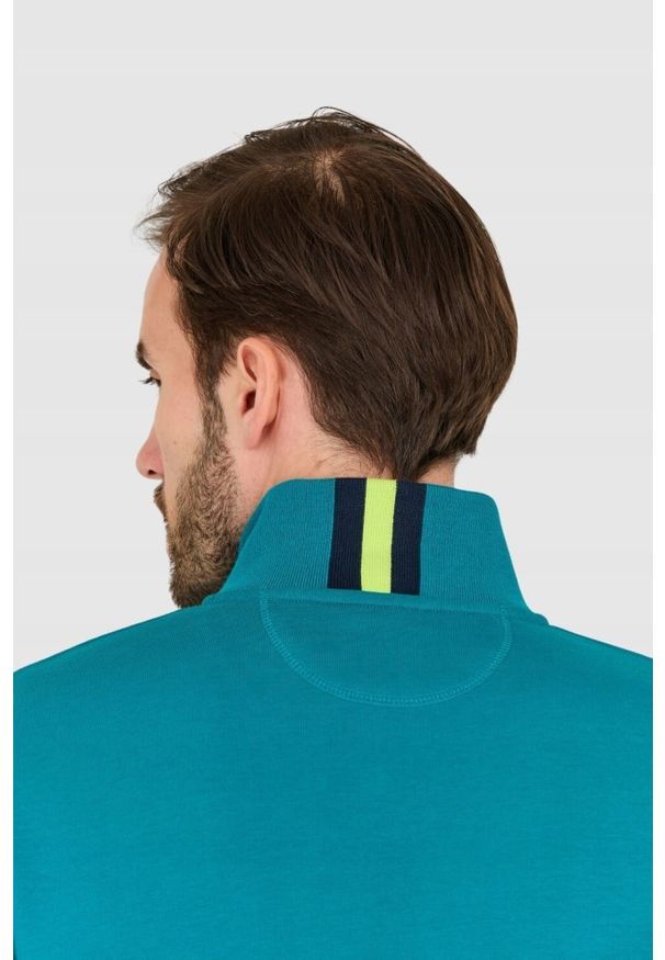 La Martina - LA MARTINA Turkusowa bluza męska na zamek, Rozmiar XL. Kolor: zielony