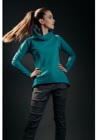 Hultaj Polski - Bluza jaskółkowa turkus. Typ kołnierza: kaptur. Materiał: tkanina, dzianina, materiał, bawełna, elastan. Długość: krótkie. Styl: wakacyjny