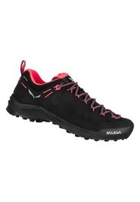Buty trekkingowe damskie Salewa Wildfire Leather Gtx. Kolor: czarny. Materiał: zamsz, materiał, syntetyk. Szerokość cholewki: normalna