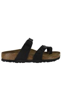 Klapki damskie Birkenstock Mayari BF. Kolor: czarny. Materiał: materiał