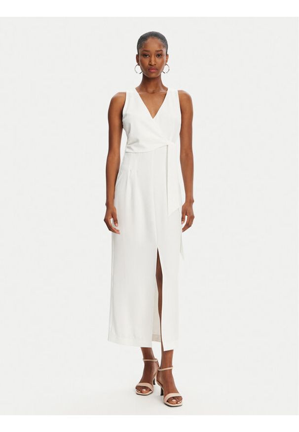 Patrizia Pepe Sukienka wieczorowa 2A2887/A411-W146 Biały Regular Fit. Kolor: biały. Materiał: syntetyk. Styl: wizytowy