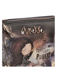 Brązowa Torebka Anekke Modna Listonoszka Damska. Kolor: brązowy. Wzór: nadruk, aplikacja. Materiał: zdobione. Styl: casual, elegancki #4