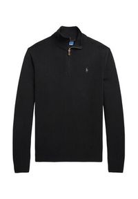 Polo Ralph Lauren Sweter 710876756002 Czarny Regular Fit. Typ kołnierza: polo. Kolor: czarny. Materiał: wełna #4