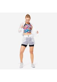 DOMYOS - Bluza na zamek damska Domyos fitness. Materiał: materiał, poliamid. Długość: krótkie. Sport: fitness