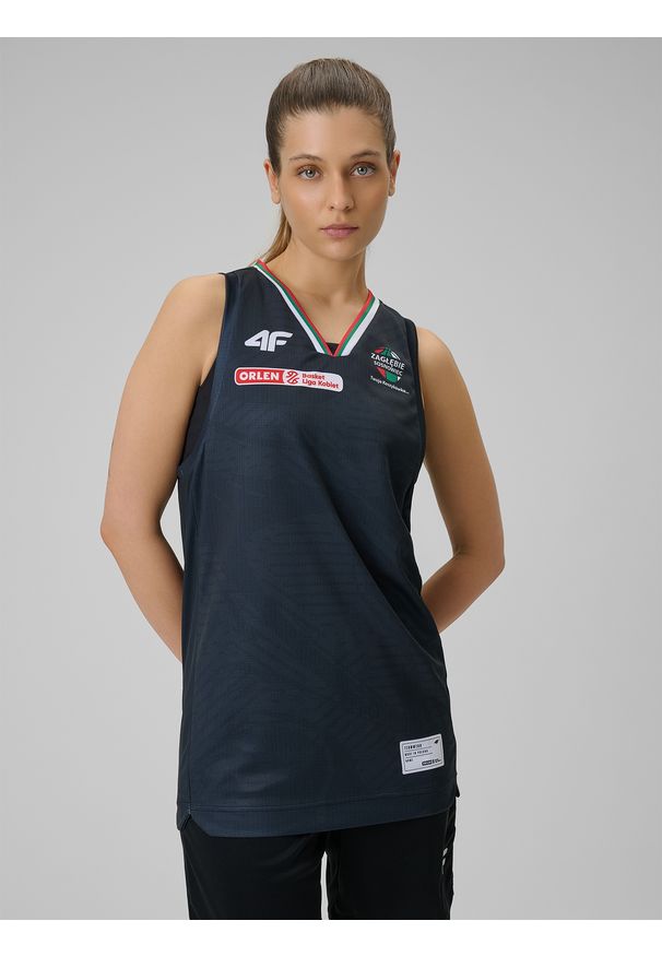 4f - 4F Koszulka meczowa replika wyjazdowa z sezonu 2025/26 męska 4F x Zagłębie Sosnowiec - czarna S. Kolor: czarny. Materiał: dzianina, materiał. Wzór: nadruk