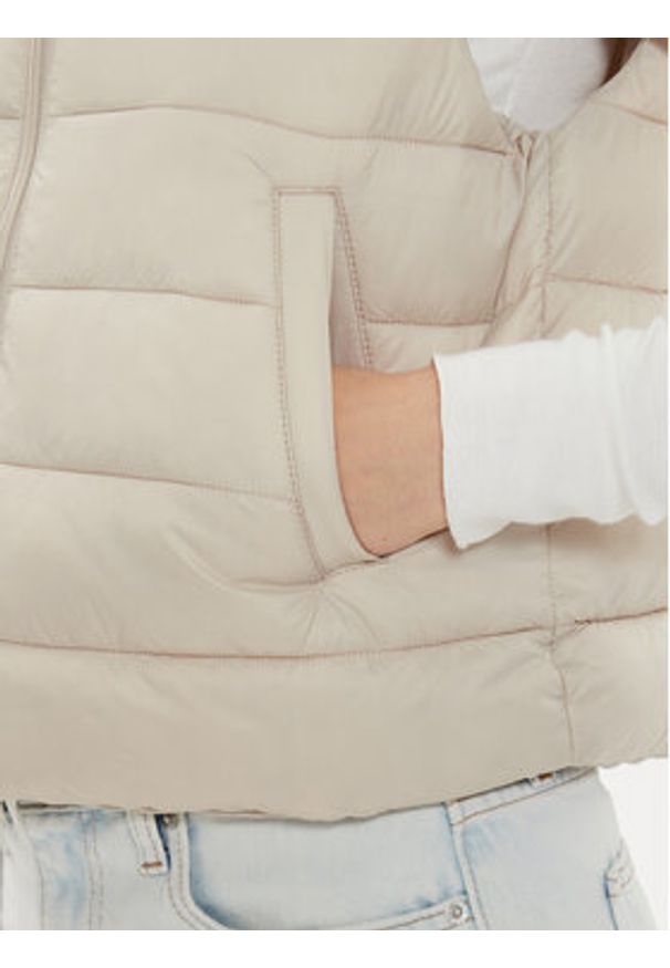 only - ONLY Bezrękawnik Madie 15308180 Beżowy Regular Fit. Kolor: beżowy. Materiał: syntetyk. Długość rękawa: bez rękawów