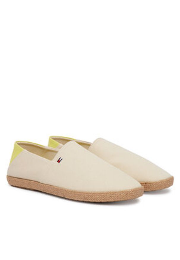 TOMMY HILFIGER - Tommy Hilfiger Espadryle Core Hilfiger Espadrille Textile FM0FM05792 Beżowy. Kolor: beżowy. Materiał: materiał