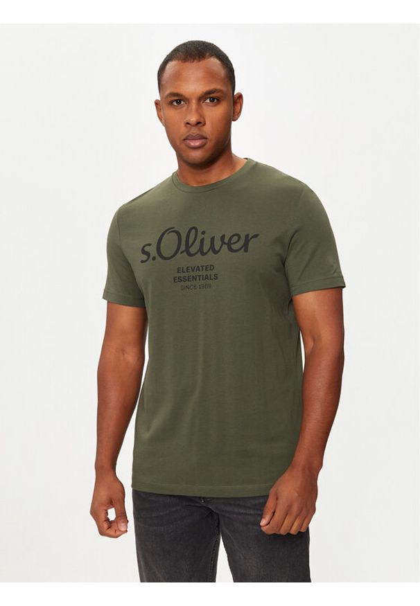 s.Oliver T-Shirt 2139909 Zielony Regular Fit. Kolor: zielony. Materiał: bawełna