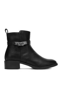 DeeZee Botki HX23002-11 Czarny. Kolor: czarny. Materiał: materiał #1
