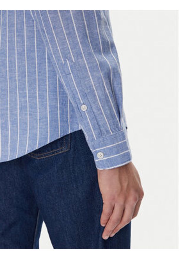 Tommy Jeans Koszula DM0DM20893 Niebieski Regular Fit. Kolor: niebieski. Materiał: bawełna