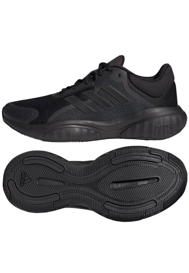 Adidas - Buty do biegania adidas Response M GW5705 czarne. Kolor: czarny. Materiał: materiał, syntetyk, guma. Szerokość cholewki: normalna