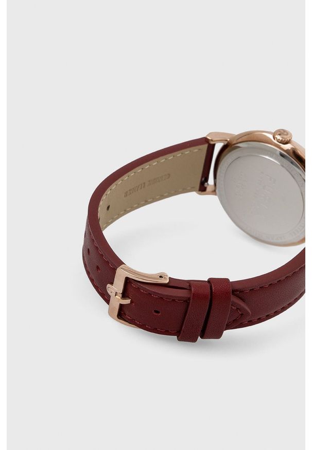 Furla Zegarek damski kolor czerwony. Kolor: czerwony. Materiał: skóra, materiał