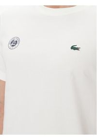 Lacoste T-Shirt TH8309 Biały Regular Fit. Kolor: biały. Materiał: bawełna #3
