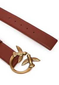 Pinko - PINKO Pasek Damski Love Berry H4 Belt AI 25-26 PLT01 100120 A0F1 Brązowy. Kolor: brązowy. Materiał: skóra