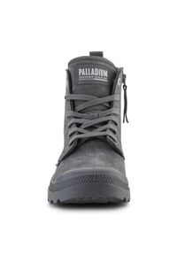 Buty Palladium Pampa Hi Zip Nbk 06440-028-M szare. Zapięcie: zamek. Kolor: szary. Materiał: guma, skóra, nubuk