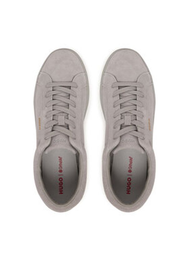 Hugo - HUGO Sneakersy Neston 50563557 Szary. Kolor: szary. Materiał: skóra, zamsz
