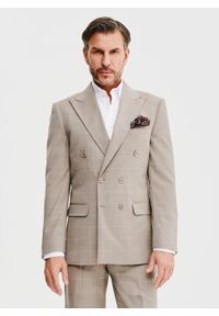 Pako Lorente - PAKO LORENTE – Dwurzędowa marynarka garniturowa w kratę. Materiał: wełna #1