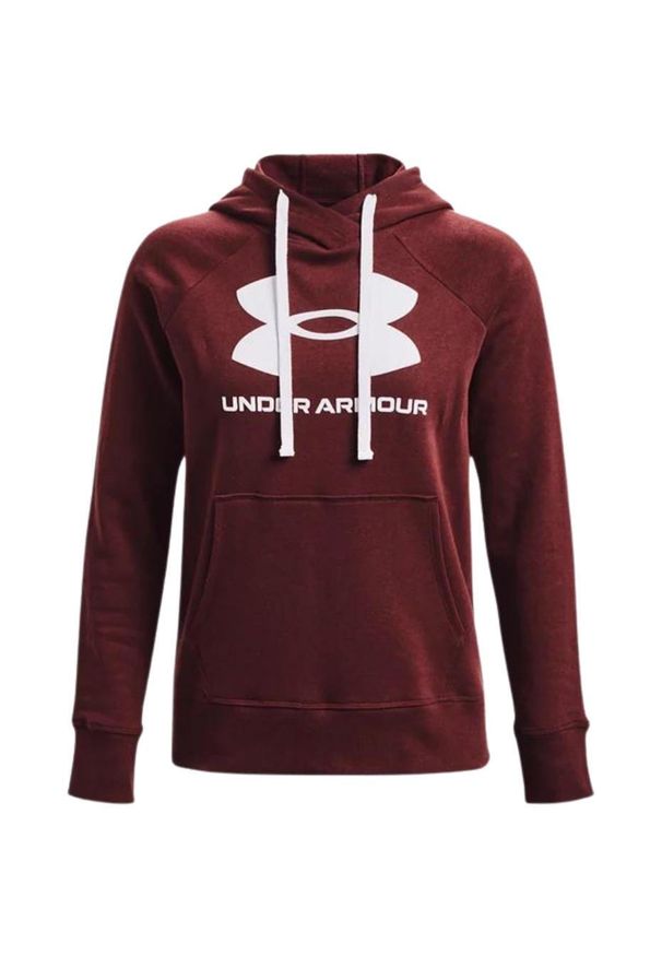 Bluza damska Under Armour Rival Fleece Logo Hoodie. Typ kołnierza: kaptur. Kolor: czerwony. Materiał: bawełna