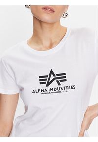 Alpha Industries T-Shirt New Basic 196051 Biały Regular Fit. Kolor: biały. Materiał: bawełna