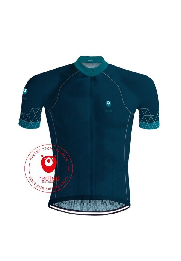 REDTED - Camisola de ciclismo Viking Azul Marinho - Vermelho. Kolor: czarny. Materiał: poliester