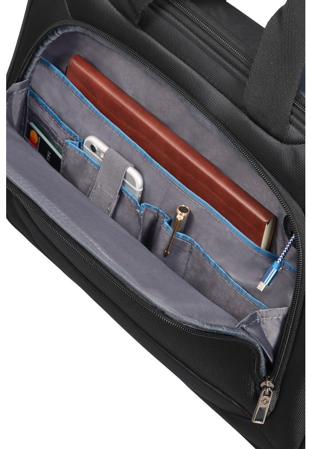 Torba Samsonite Vectura Evo Bailhandle 14.1'' czarny. Kolor: czarny. Materiał: materiał. Styl: elegancki