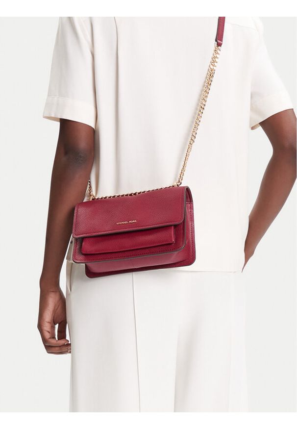 MICHAEL Michael Kors Torebka Claire 30T4GC7L3T Bordowy. Kolor: czerwony. Materiał: skórzane