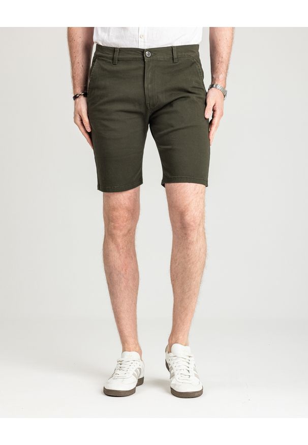 MARCUS - Męskie Spodenki Marcus Gerry Chino Shorts Olive Green 19-200266-5052