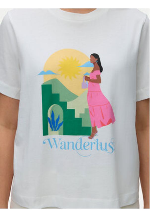 Vero Moda T-Shirt Emily 10344804 Biały Regular Fit. Kolor: biały. Materiał: bawełna