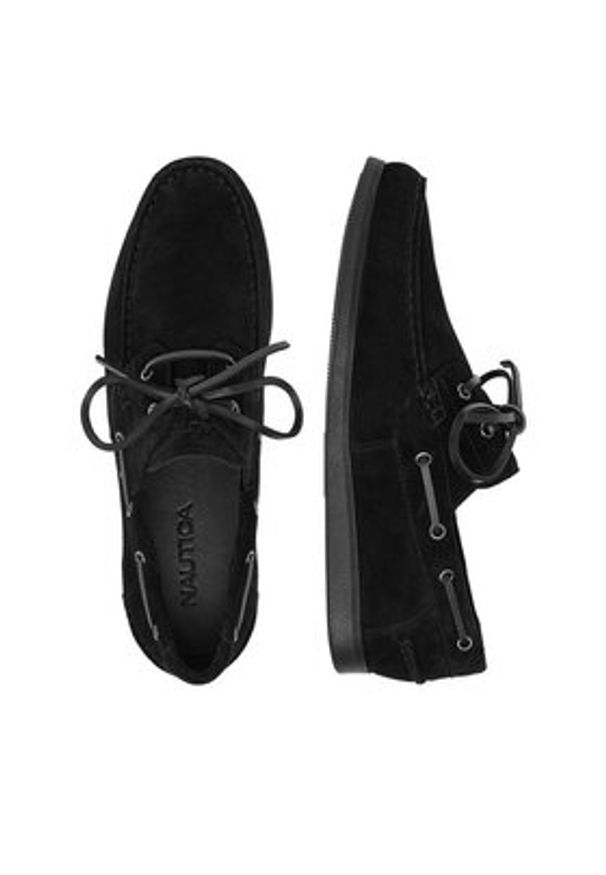 Nautica Mokasyny EOHP-BARI-21 MB Czarny. Kolor: czarny. Materiał: skóra, zamsz