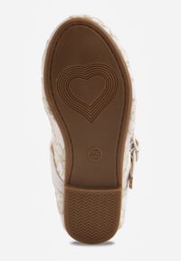 Born2be - Białe Siateczkowe Balerinki z Paskiem z Klamerką Zdobione Kwiatowym Haftem Canlea. Okazja: na spacer, na co dzień, na uczelnię, na imprezę. Zapięcie: pasek. Kolor: biały. Materiał: jeans. Wzór: aplikacja, haft, kwiaty. Styl: casual #6