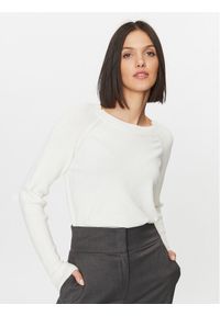 Fransa Sweter 20612740 Écru Regular Fit. Materiał: wiskoza