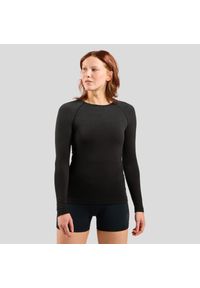 Bluza termoaktywna damska Odlo Performance Light Eco BL Top Crew Neck LS. Kolor: czarny, szary, wielokolorowy