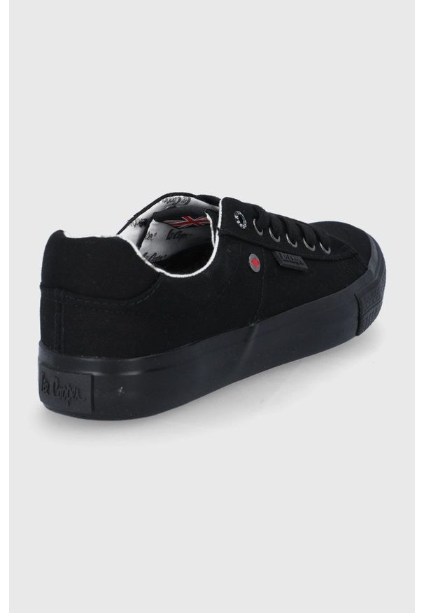 Lee Cooper tenisówki męskie kolor czarny. Nosek buta: okrągły. Zapięcie: sznurówki. Kolor: czarny