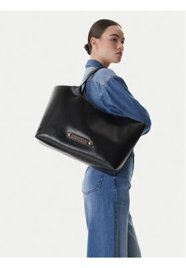 Love Moschino - LOVE MOSCHINO Torebka JC4129PP1OLH0000 Czarny. Kolor: czarny. Materiał: skórzane