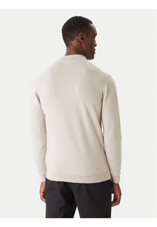 Karl Lagerfeld - KARL LAGERFELD Golf 655002 554399 Beżowy Slim Fit. Typ kołnierza: golf. Kolor: beżowy. Materiał: wełna