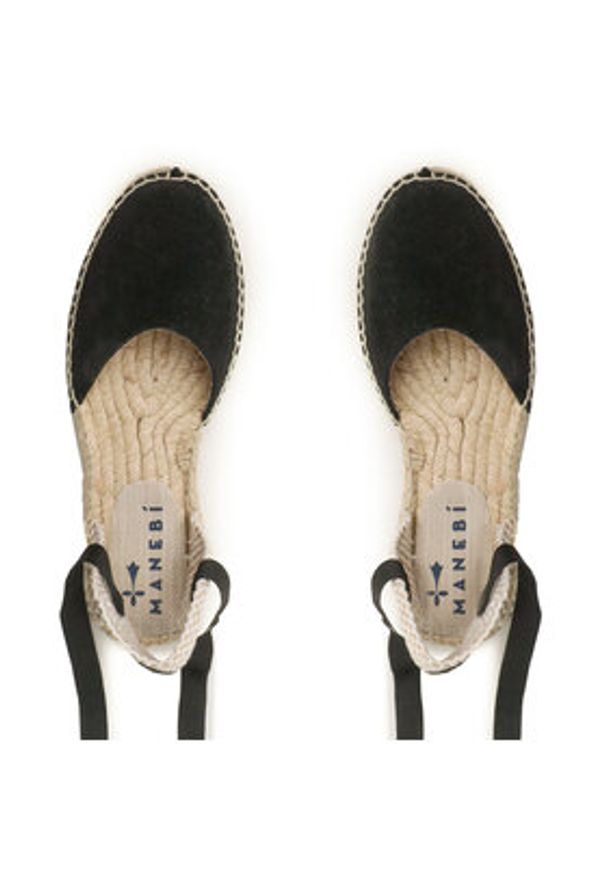 Manebi Espadryle Valencia Espadrilles K 1.0 P0 Czarny. Kolor: czarny. Materiał: zamsz, skóra