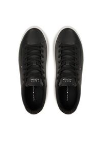 TOMMY HILFIGER - Tommy Hilfiger Sneakersy Icon Court Pinperf Lth FM0FM05483 Czarny. Kolor: czarny. Materiał: skóra