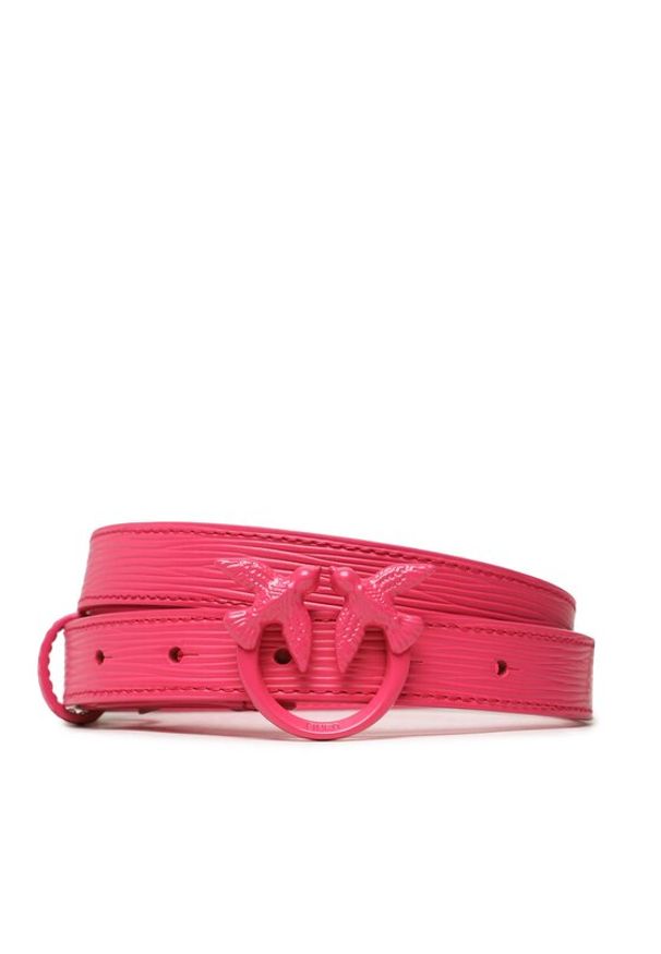 Pinko Pasek Damski Love Berry H2 Belt PE 23 PLT01 100143 A0R8 Różowy. Kolor: różowy. Materiał: skóra