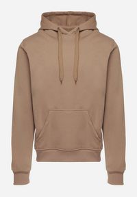 Born2be - Ciemnobeżowa Bluza Evoire. Okazja: na co dzień. Typ kołnierza: kaptur. Kolor: beżowy. Materiał: jeans. Styl: casual, klasyczny #7