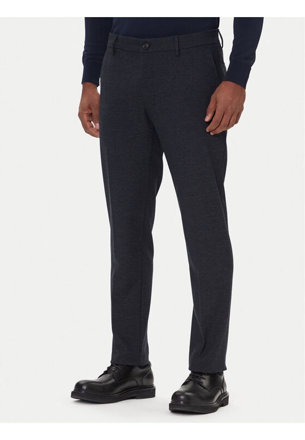JOOP! Chinosy Hank12 30048558 Granatowy Slim Fit. Kolor: niebieski. Materiał: syntetyk