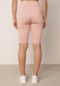 Born2be - Różowe Szorty Kolarki z Wysokim Stanem i Modelującym Pasem Toadgrass. Stan: podwyższony. Kolor: różowy. Styl: elegancki #7