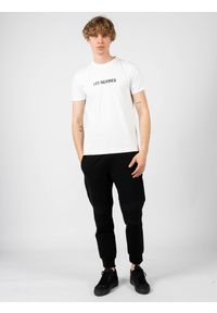 Les Hommes T-shirt | LF224302-0700-1009 | Grafic Print | Mężczyzna | Biały. Okazja: na co dzień. Kolor: biały. Materiał: bawełna. Wzór: nadruk. Styl: casual